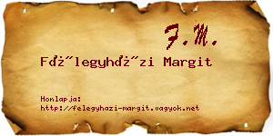 Félegyházi Margit névjegykártya